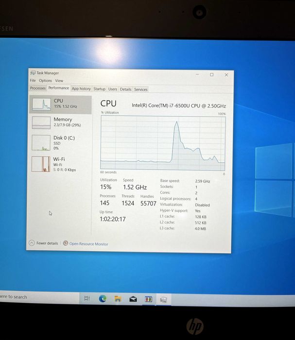 Лаптоп HP EliteBook 820 G3, Intel Core i7 6500U, 8GB ram