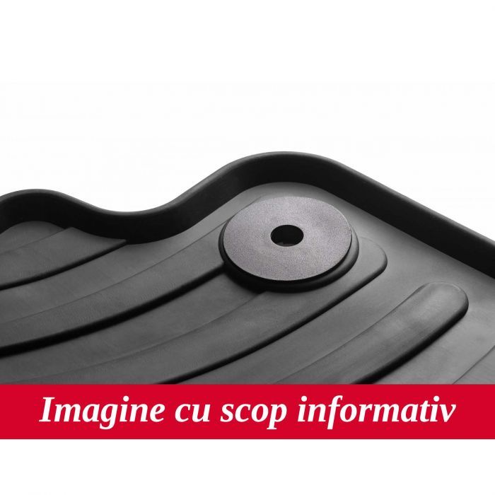 Set covorase auto din cauciuc Toyota Aygo X Hatchback 03.2022-, (5 usi, Manual/ Automat), Negru, 4 buc