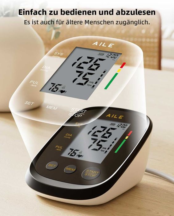 AILE автоматичен апарат за кръвно налягане за горна част на ръката