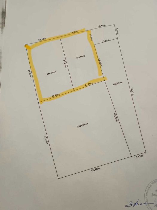 Teren de vanzare casa Cuza Voda Calarasii Vechi jud Calarasi 800 mp