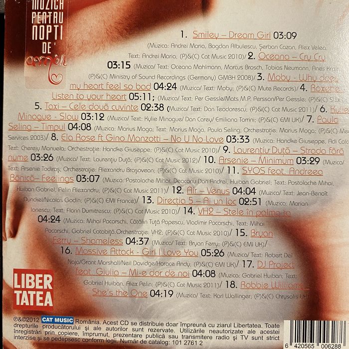 Colectie 7 CD-uri cu compilații de muzică românească