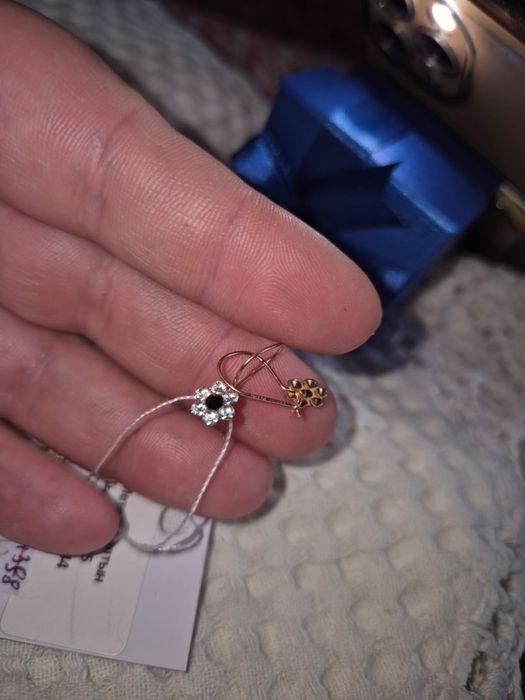 Серьги  детские золотые