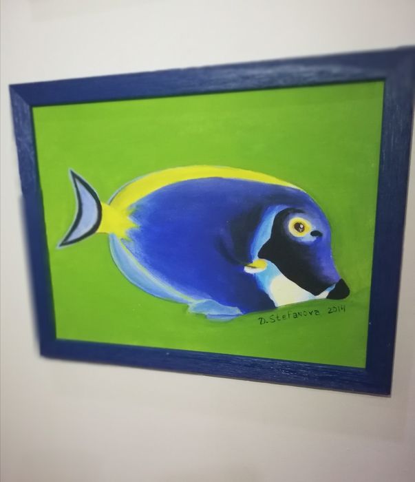 Прекрасна, ярка и много цветна картина с риба.