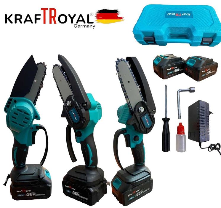 Акумулаторен Верижен Трион за Клони 36V KRAFT Резачка 2 вериги