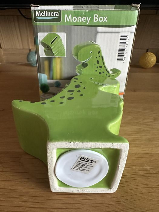Pusculita din ceramica in forma de dinozaur, noua