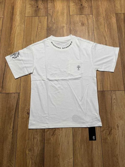 Chrome Hearts "Neck Logo" White T-shirt