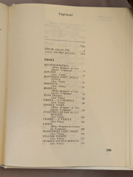 Edgar Allan Poe - scrieri alese - Editura pentru literatură universală