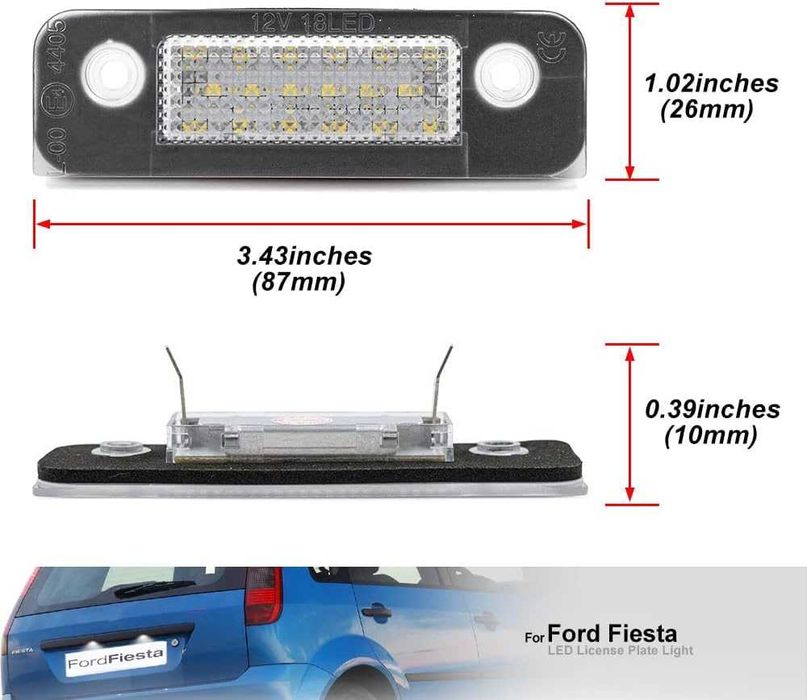 Плафони регистрационен номер за Ford Mondeo Fiesta 2011- Fusion 2011-