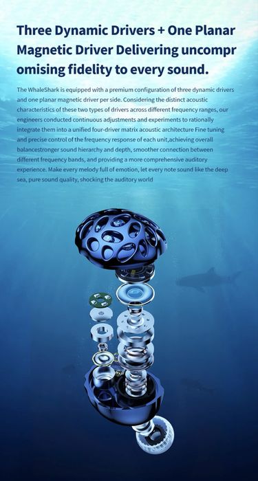 наушники trn whale shark