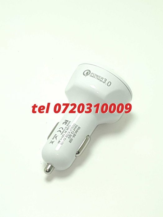 Incarcator Universal Masina Auto 4 Porturi Bricheta Usb Qc Fastcharge