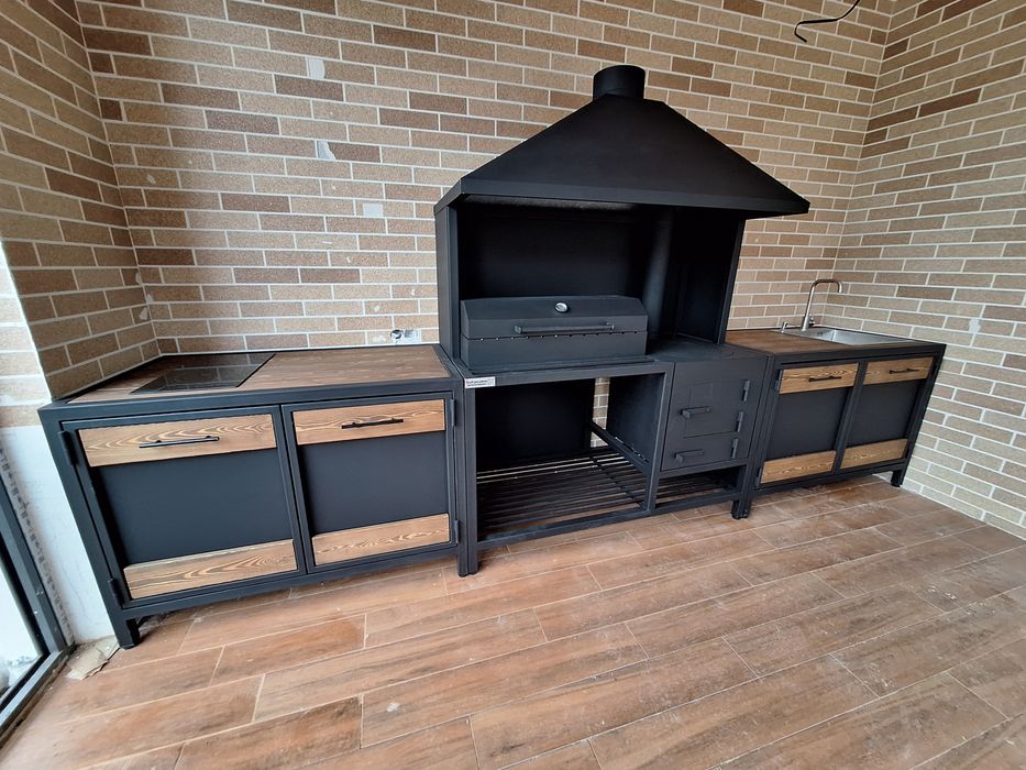 Мангальная зона барбекю.