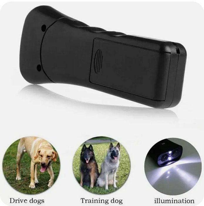 Отпугиватель собак с батареей в комплекте.