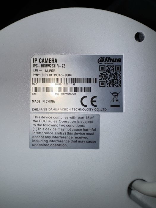 Camere video IP 2 MP DAHUA