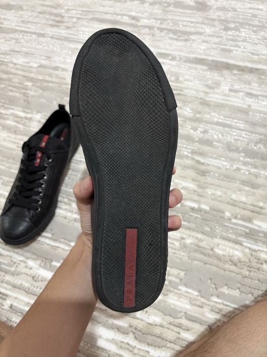 Кожаные кроссовки Prada Linea Rossa (Оригинал)