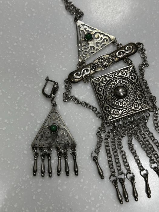 Казахский набор серебро