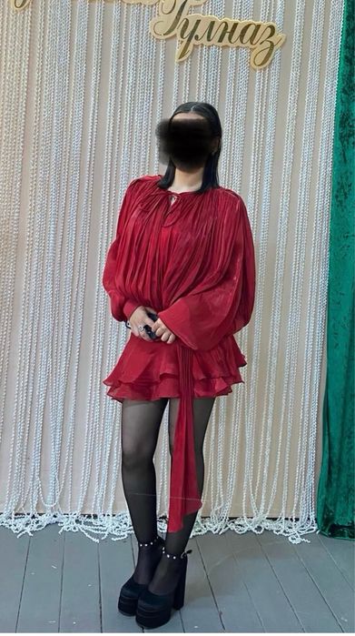 Платье красное 46-48размер