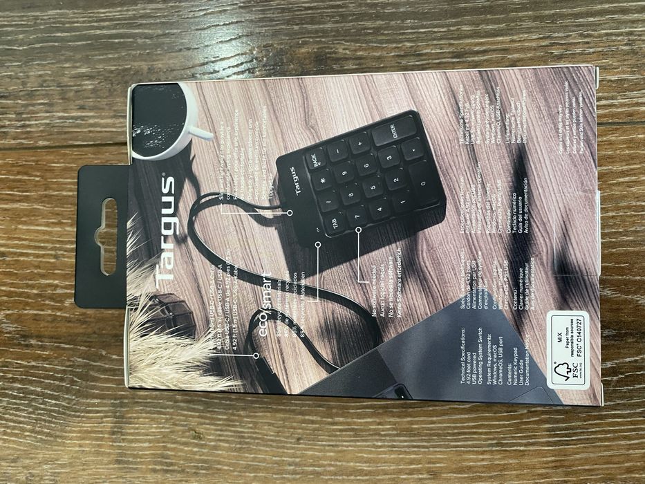 Tastatură numerică Targus EcoSmart USB, neagră