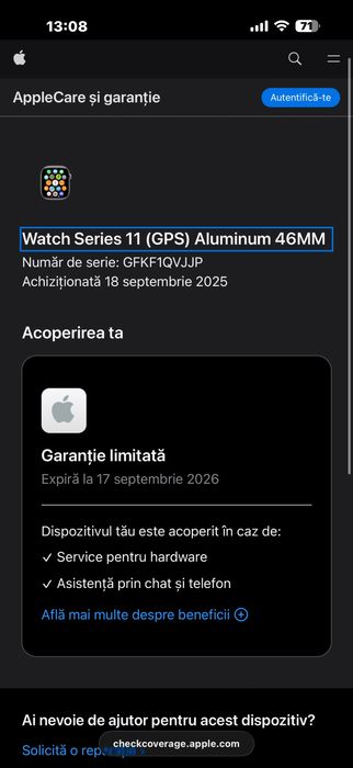 Ceas Apple Watch S11 Nou | Predare personala cu verificare in Bucuresti |