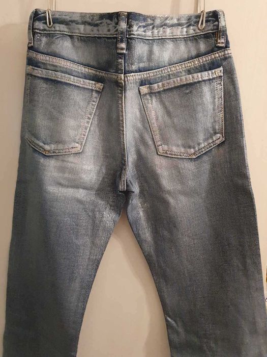 Нови дънки GAP с лъскав сребърен ефект 12 год