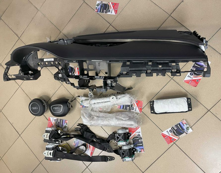 Audi A8 - plansa de bord - kit airbag volan pasager cortine - centuri