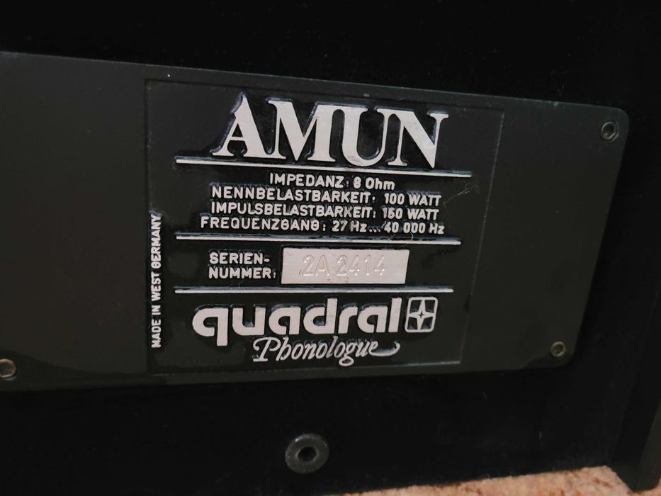 QUADRAL AMUN MK1 seria Phonologue boxe Hi-Fi Premium de referinta vintage *de colectie