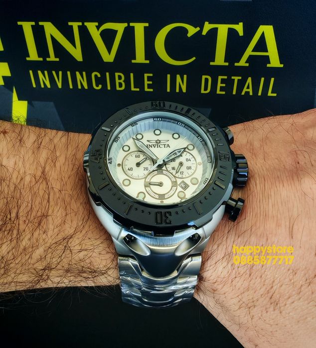 ПРОМО!!! часовник INVICTA Thunderbolt Silver 52 mm, Инвикта нов