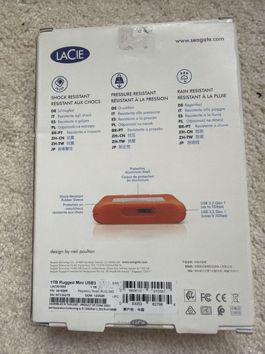 LaCie Rugged Mini de 1 TB, un hard disk extern