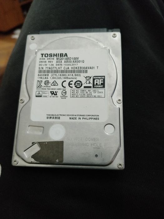 Hdd 2.5 de 1 tera