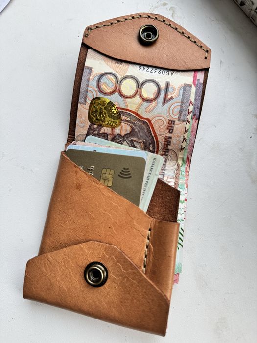 Кожаное портмоне ручной работы!