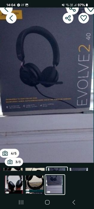 Căști profesionale jabra evolve 2 40 noi