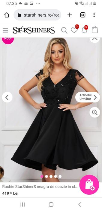 Rochie starshiners neagra xxl