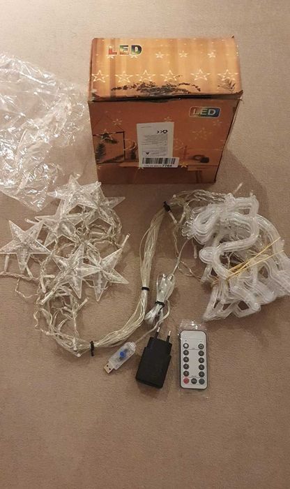 Decoratiune cu lumina Led de Crăciun cu telecomanda 3 m