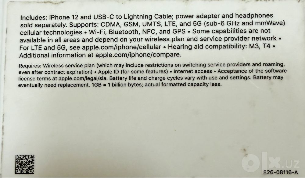 Apple IPhone 12, 128GB, 100 батарея