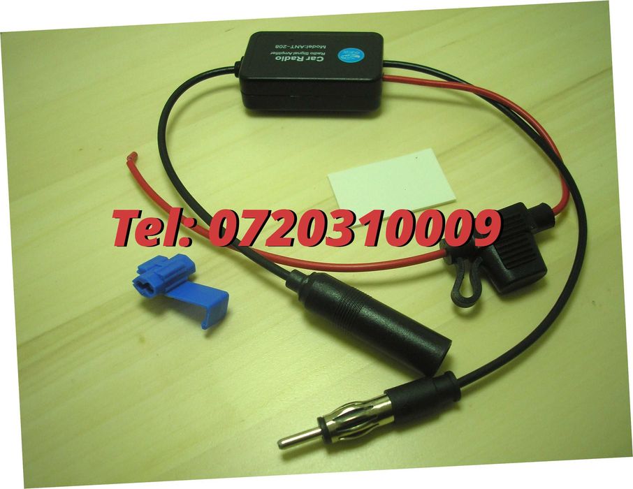 Amplificator De Semnal Antena Radio Auto Fm 12v