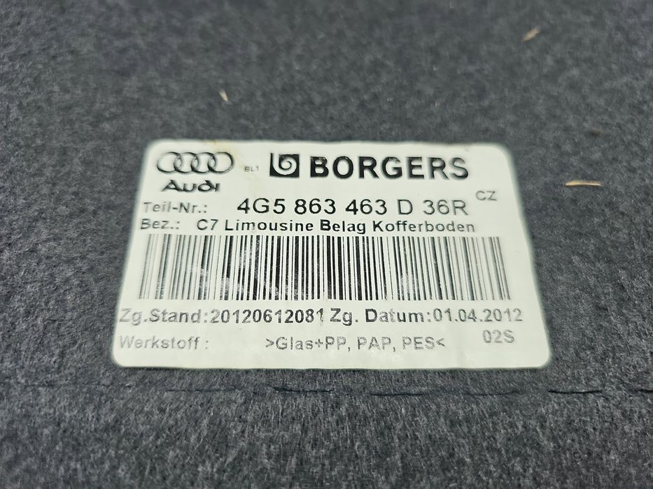 Mocheta portbagaj AUDI A6 (4G2, C7) [Fabr 2012-2017] 4G5863463D