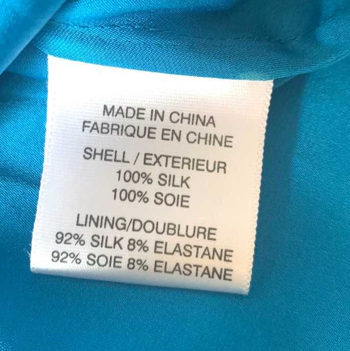 Helmut Lang Superba Rochie Chic Tunică Albastru Mătase Marime: 2XS