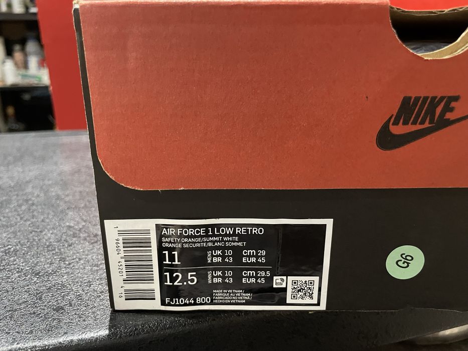 Оригинални! Nike Air Force 1 Low Retro - 44,44.5,45,46 ShoeMag