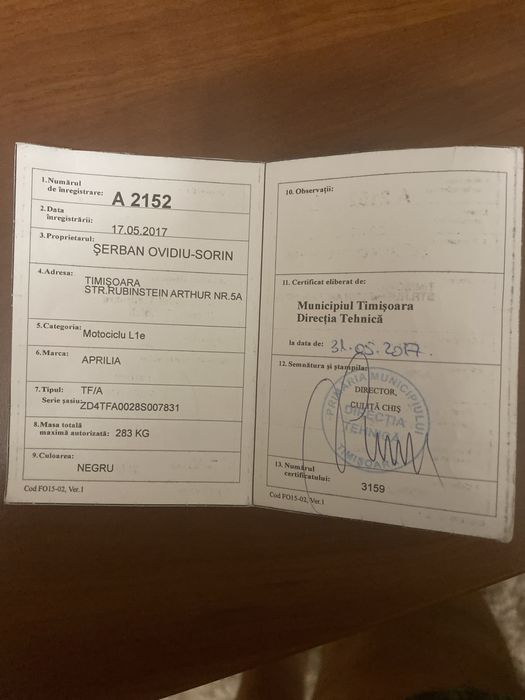 Aprilia Mojito 50cc inmatriculat primarie