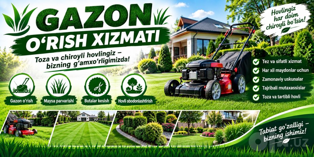 Daraxt kesish    Gazon òrish Òt òrish hizmatlari