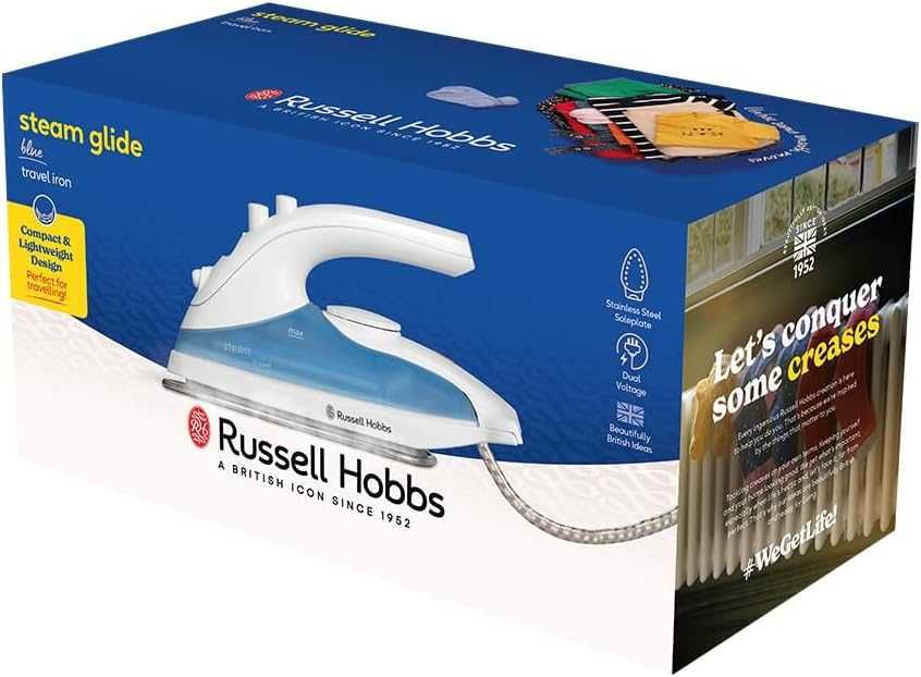 Мини парна ютия Russell Hobbs (22470-56) 830W Плоча с незалепващо покритие