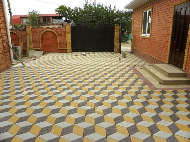 Укладка брусчатки, установка бордюр