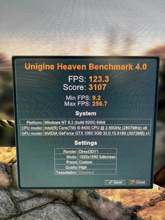 Компютър за Игри i5 8400 GTX 1060/RX 9060 XT 32GB RAM 512 SSD Гаранция