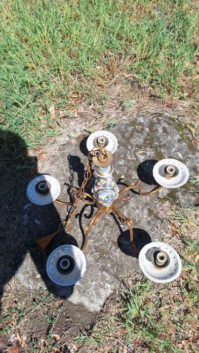 Полилей класика - мед с керамика, ръчно рисуван