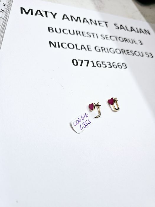 Vand cercei din aur 14 k 1.35 g cod 616