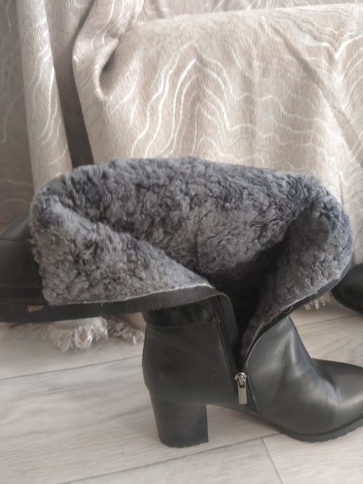 Сапоги зимние кожа