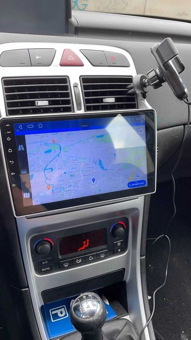 Navigatie Android Peugeot 307 Waze YouTube GPS BT USB casetofon