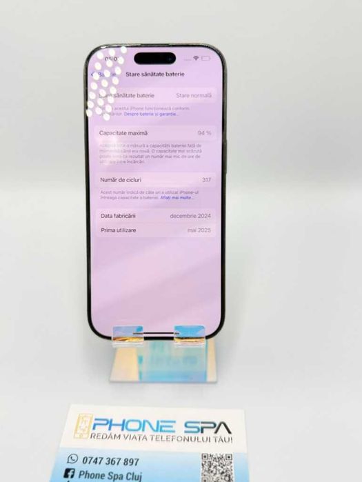 iPhone 16 Pro 128Gb 94%- Din magazin,cu garantie! RATE TBI !