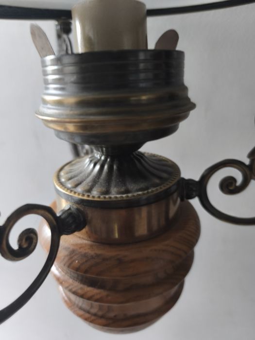 Lustra vintage abajur sticlă opal