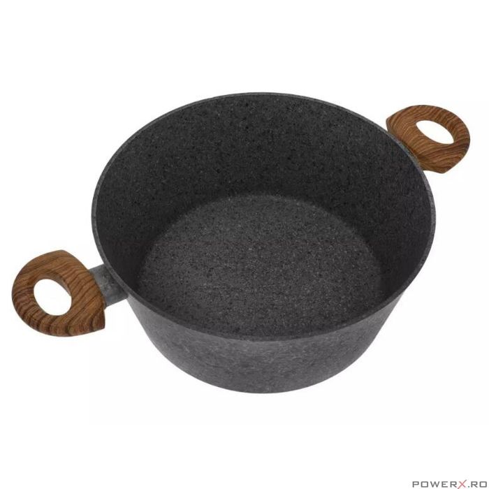 Set 6 oale din aluminiu turnat, cu strat marmorat gri, capac sticla,