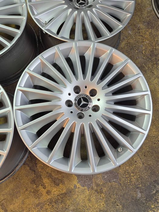 4 Jante Aliaj 5x112 19'' OEM Mercedes S-Class W222 - 2 Latmi 8.5J ET 36 / 9.5J ET 43.5 + Senzori OEM Mercedes